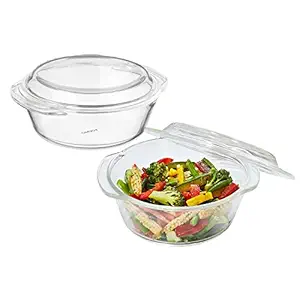 Amazon Brand Solimo Borosilicate Glass Casserole Set