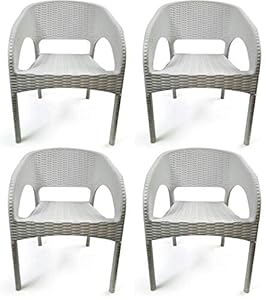 Cello Plastic Kraze Chair Set Pack of 4 - White