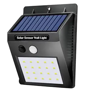 jd-fab Motion Sensor Auto Chargeable Exterior Waterproof Outdoor Solar Wall Lights for Patio Garden (Pack of 1)