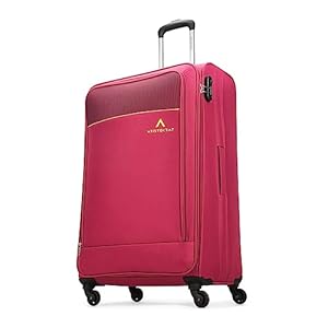 Aristocrat Polyester Oasis Plus Large Size Soft Check in Spinner Luggage (79 Cm)