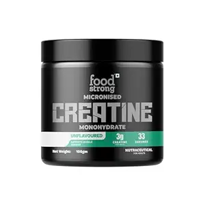 Foodstrong Micronized Creatine Monohydrate, 3g Per Serving, Supports Muscle Growth
