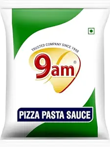 9AM Pizza Pasta Sauce 1Kg | Classic Creamy Tomato Sauce | Tomato Spaghetti Pasta Sauce | Spicy Pizza & Pasta Sauce | Made with Fresh Ingredients | No Preservatives & Artificial Flavour