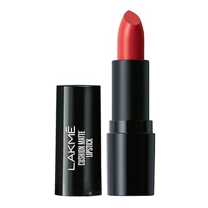Lakm Cushion Matte Lipstick, Red Blaze, 4.5 g | Best Matte Lipstick