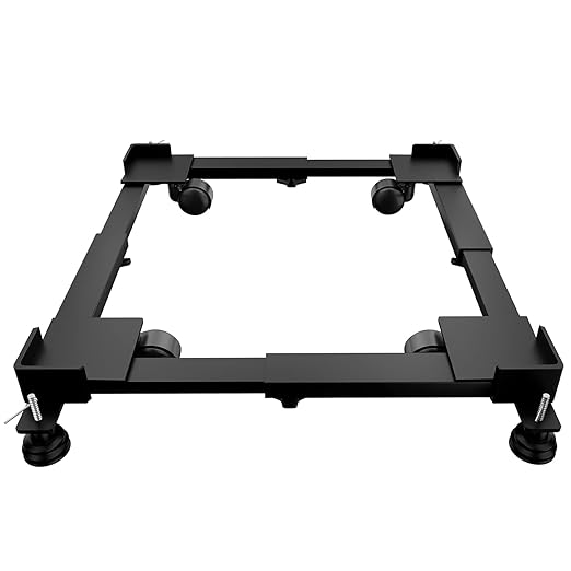 Lifelong Universal & Adjustable Metal Washing Machine Stand | Trolley with Wheels
