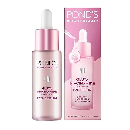 POND's Bright Beauty Anti-Pigmentation Serum For Flawless Radiance, 12% Gluta-Niacinamide Complex, Reduces Pigmentation, 28 Ml