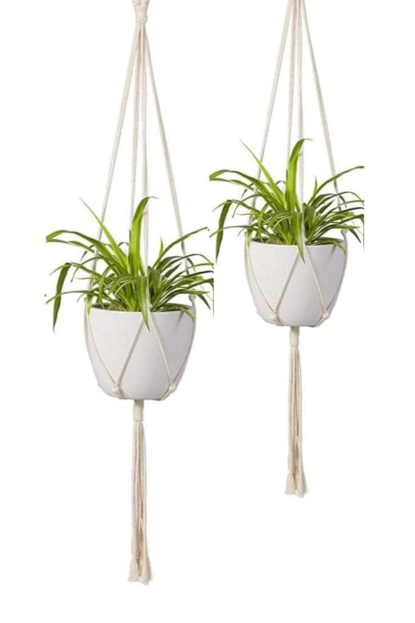 INDIVE GROUP Plant Hangers for Indoor-Outdoor and Balcony Flower Pot Hanger,Handmade Hanging Planter with Macrame Cotton Garden Plants Holders,40 inches(Without Pot)