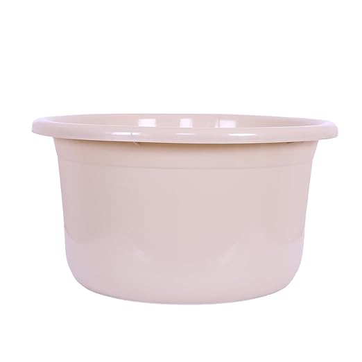 Urbane Home Bath Tub | Versatile Utility Giant 25 LTR Plastic Tub for Baby Bathing, Clothes Washing, Feeding Pan | Beige
