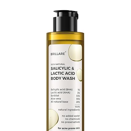 Brillare Salicylic & Lactic Acid Body Wash For Clear Skin