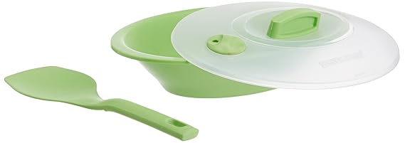 Signoraware Plastic Square Dinner Set (Parrot Green) - 23 Pieces