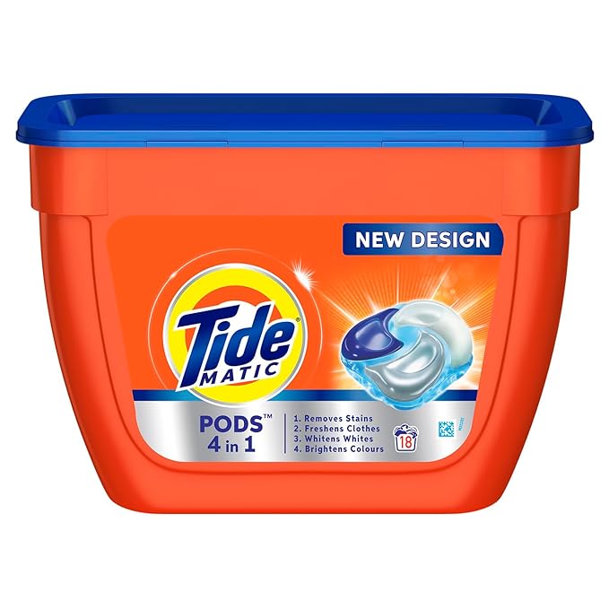 Tide Matic 4in1 PODs Detergent Pack 18 ct - for Top & Front load washing machine only