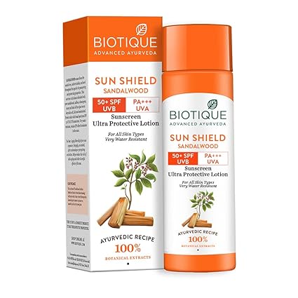 Biotique Bio Sandalwood Sunscreen Ultra Soothing Face Lotion, SPF 50+