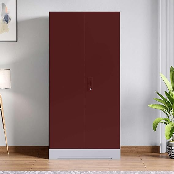 GODREJ INTERIO Almirah Slimline 2-Door Steel Almirah, Cupboard for Clothes (Russet)