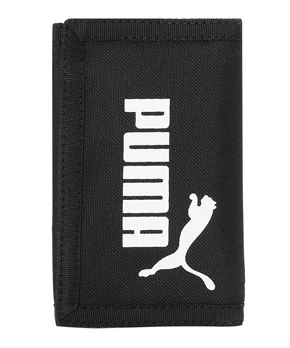 Puma Black & White Polyester Unisex Wallet (5405001_Black_X)