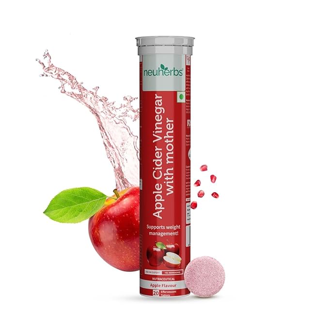 Neuherbs Plant Based Apple Cider Vinegar With Mother - 20 Effervescent Tablets