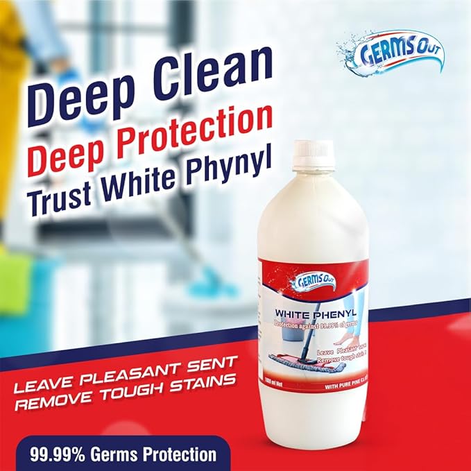 Germs Out Phenyl Floor Cleaner, 10X Cleaning Power for Hospitals & Homes