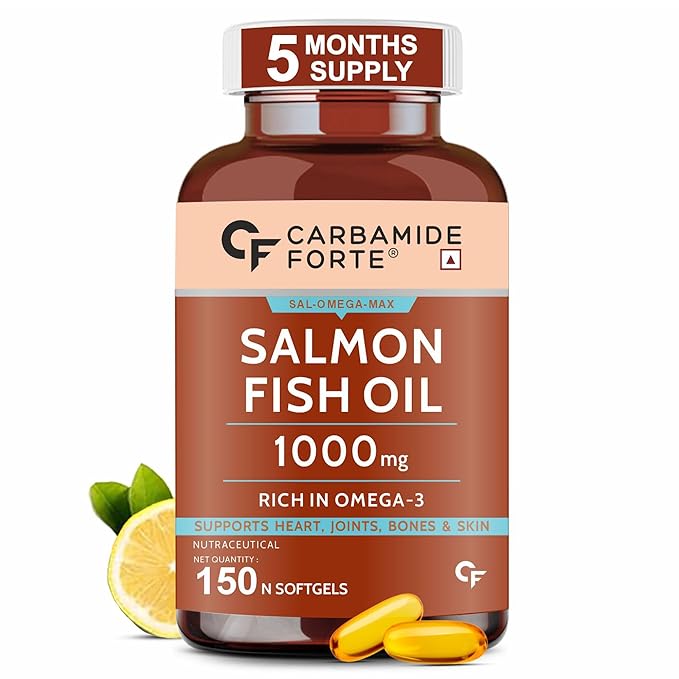 Carbamide Forte Salmon Fish Oil Omega 3 Capsule 1000 mg for Adults