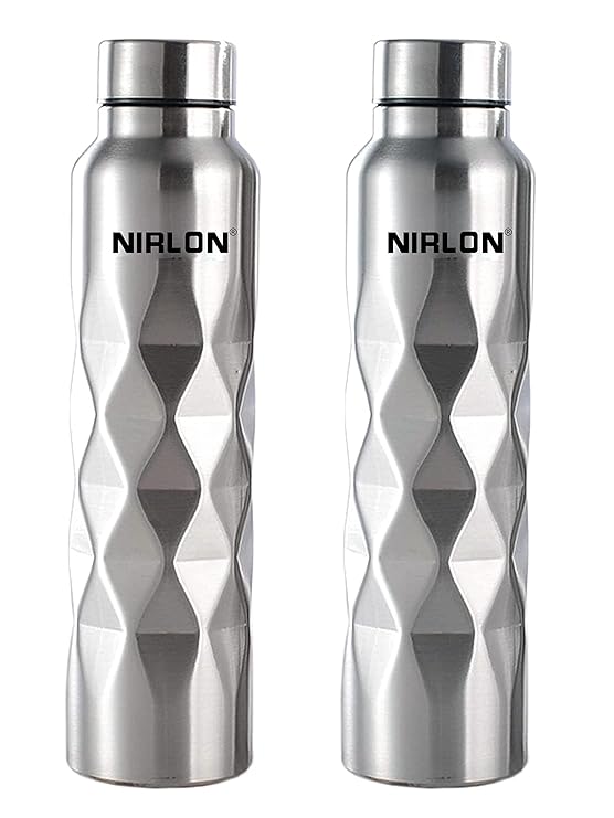 NIRLON Stainless Steel Single Wall Diamond Cut Water Bottle/Leak Proof Bottle
