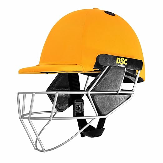 DSC Scud Lite Ti. Cricket Helmet for Mens with Neck Guard (Fixed Spring Steel Grill | Light Weight)
