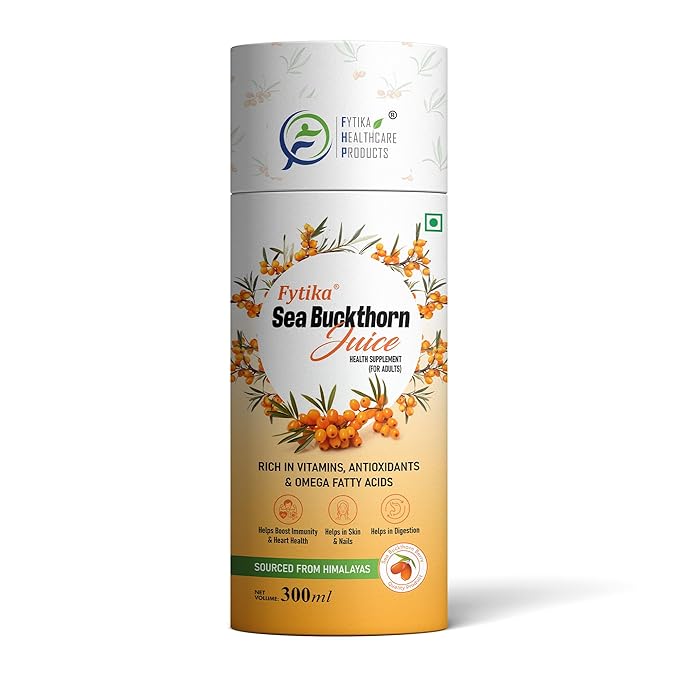 Fytika Sea Buckthorn Juice - 300 ML (PACK OF 1) | Total Body Care & Wellness