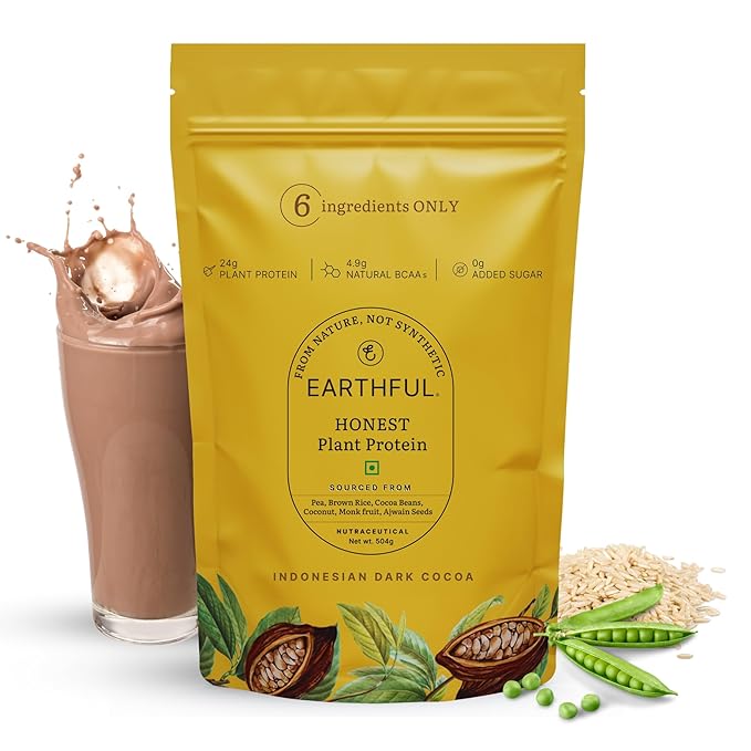 Earthful Honest Plant Protein | 24g Protein/Serving & 4.9g BCCAs