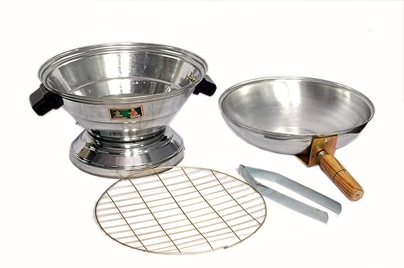 Malti Multi Purpose Gas Tandoor Oven with Grill, Barbeque and Pizza Maker, Aluminium with Accessories