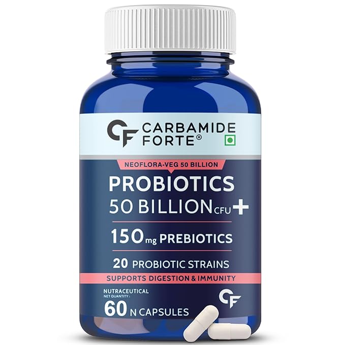 Carbamide Forte Probiotics Supplement 50 Billion CFU Gut Health