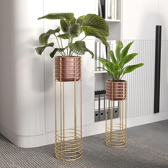 Lifelong Set of 2 Plant Stand for Balcony & Living Room Capacity 20Kg - Gamla