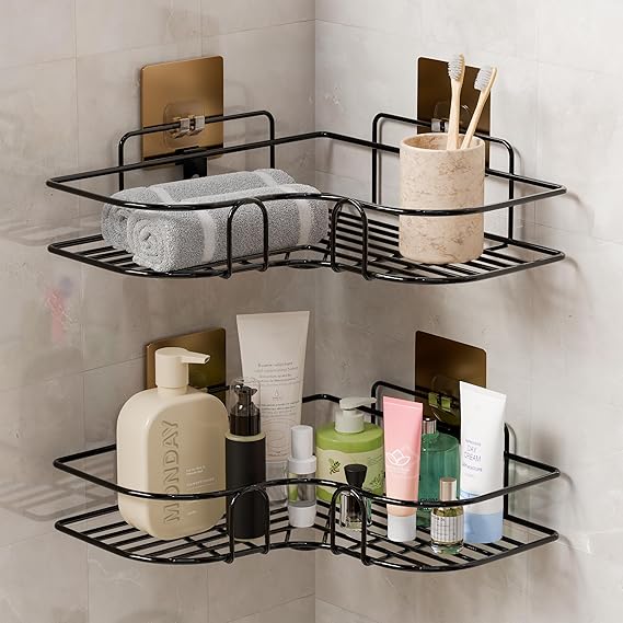 Lifelong Bathroom Corner Shelf for Storage - Strong & Sturdy Wall Mounted