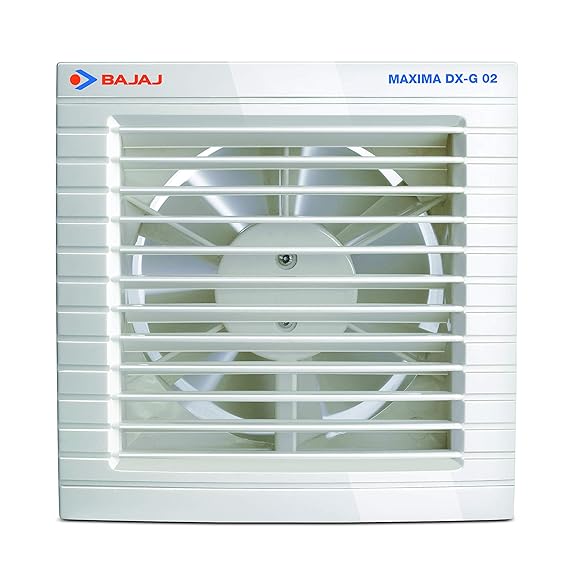 Bajaj Maxima DX-G 02 150 MM Exhaust Fan | Louvres Air Flow | High Speed | Low Power Consumption | 2 Yrs Warranty Ivory