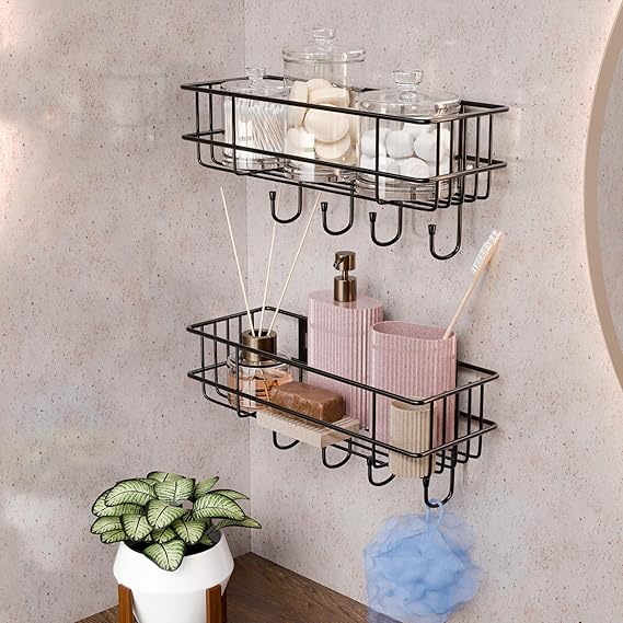 Lifelong Bathroom Shelf for Storage - Strong & Sturdy Wall Mounted Washroom Rack