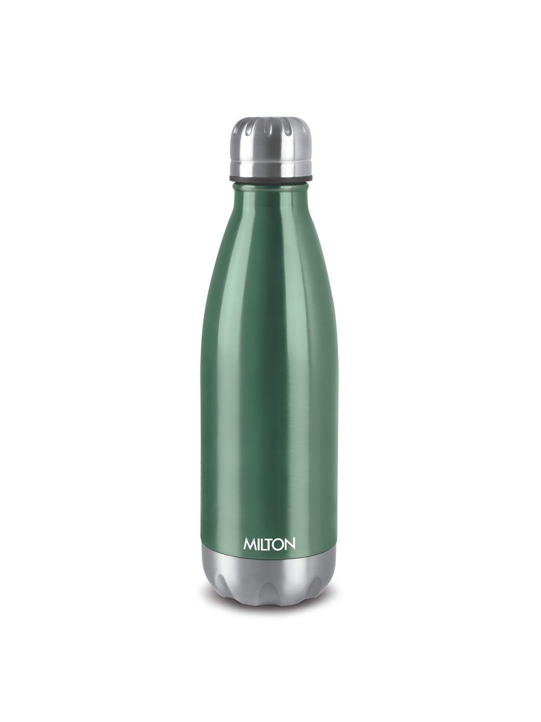 Green & Silver-Toned Duo DLX 1000 Thermosteel 24 Hours Hot and Cold Water Bottle 1L