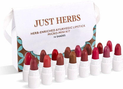 Just Herbs Herb-Enriched Ayurvedic Intense Colour Micro Mini Lipstick Set