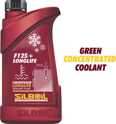 SILBOIL GREEN F12S+ LONGLIFE ANTIFREEZE | Concentrated (1:4) Formula with Advanced Deep-Cool Technology Coolant (1 L, Pack of 1)