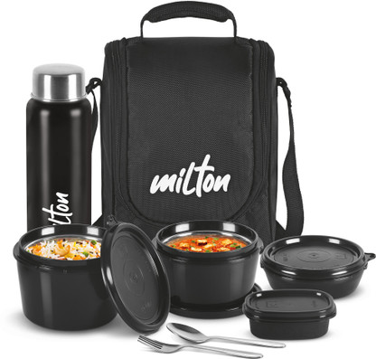 MILTON Pro Lunch Box With Insulated Fabric Jacket (180,320,450,100,750ml) 4 Containers Lunch Box (1800 ml, Thermoware)