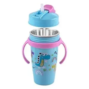 OWLSTONE EXIM LLP Hot & Cold Insulated Stainless Steel Sippy Cup for Kids