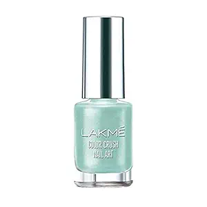 LAKM Color Crush Nailart, M16 Mint Blue, Matte, Glossy Finish, 6 Milliliters