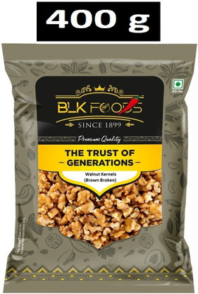 BLK FOODS Daily Walnut Kernels (Brown Broken) Walnuts (1 x 400 g)