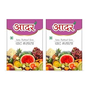Aadar Spices Chaat Masala Powder 100g x 2, Blend of Tangy and Spicy Taste