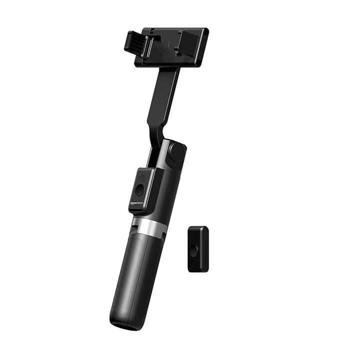 Amazon Basic Selfie Stick Tripod with Wireless Remote, 3 Colors, 4 Color Modes for Travel