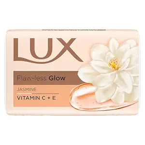 Lux Flaw-less Glow Bathing Soap infused with Vitamin C & E | For Superior Glow | 150g x 3