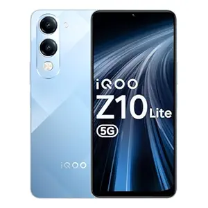 iQOO Z10 Lite 5G (Titanium Blue, 4GB RAM, 128GB Storage) | 6000 mAh Battery | Dimensity 6300 5G Processor with 433K+* AnTuTu Score | IP64 Rated & Military Grade Shock-Resistance*