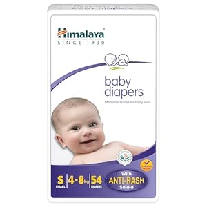 Himalaya Baby Diapers, Small (4-8 kg), 54 Count