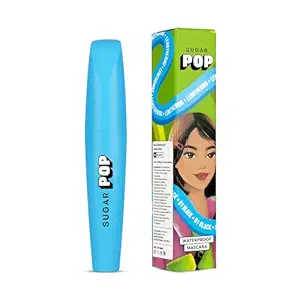 SUGAR POP Waterproof Mascara | Vitamin E & Jojoba Oil | Smudge-proof | Lengthening | Water-Resistant | 8 gms - 01 Black