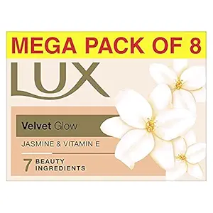LUX Velvet Glow Jasmine & Vitamin E for Glowing Skin Beauty Soap 8x150g