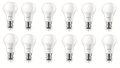 Philips Ace Saver 10.5W B22 LED Bulb,Cool Day Light,Pack of 12