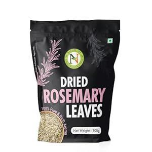 NatureVit Dried Rosemary Leaves 100g | 100% Natural, Pure & Aromatic Herb | For Cooking, Hair Growth, Tea & DIY Skincare | Suitable for Rosemary water and Rosemarry Oil preparation