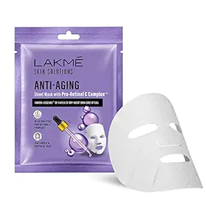 Lakme Solutions Sheet Mask Anti-Aging with Pro Retinol C Complex~ 25ml