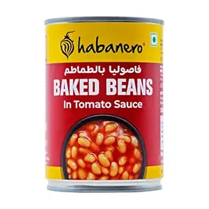 Habanero Baked Beans in Tomato Sauce | Ready-to-Eat Healthy Food | Perfect for Snacks & Meals | High in Protein | Gluten-Free | Low Fat | Pulses & Beans | 400g