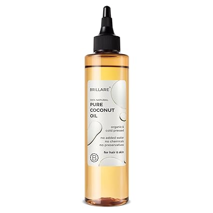 Brillare Pure Coconut Oil, Organic and Cold Pressed Hair Oil
