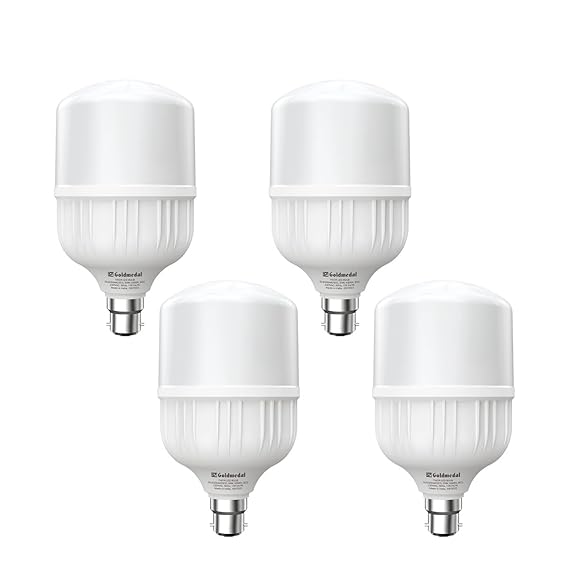 Goldmedal Thor 30W B22 Base LED Bulb - Cool Daylight (6500k) | Energy Efficient | 230 Degree Light Coverage | Surge Protection up to 4KV | Rated Life 15000 Hrs | for Home & Office |Pack of 4